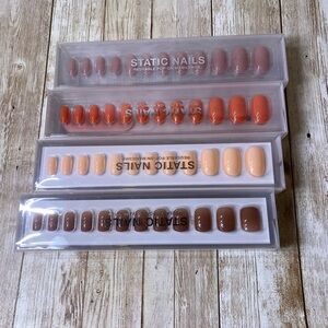 Static Nails Reusable Press-On Manicure Kits 4 spring colors